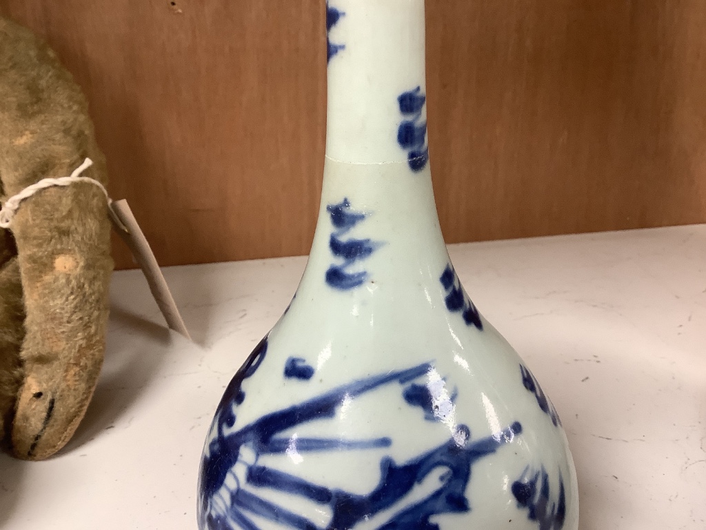 A pair of Chinese bottle vases, late 18th century, 18cm high